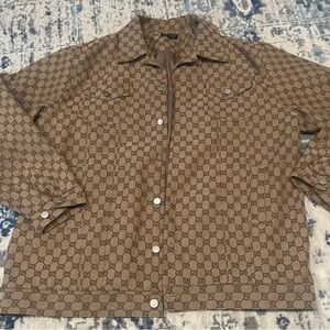 Gucci Tan Monogram Jacket